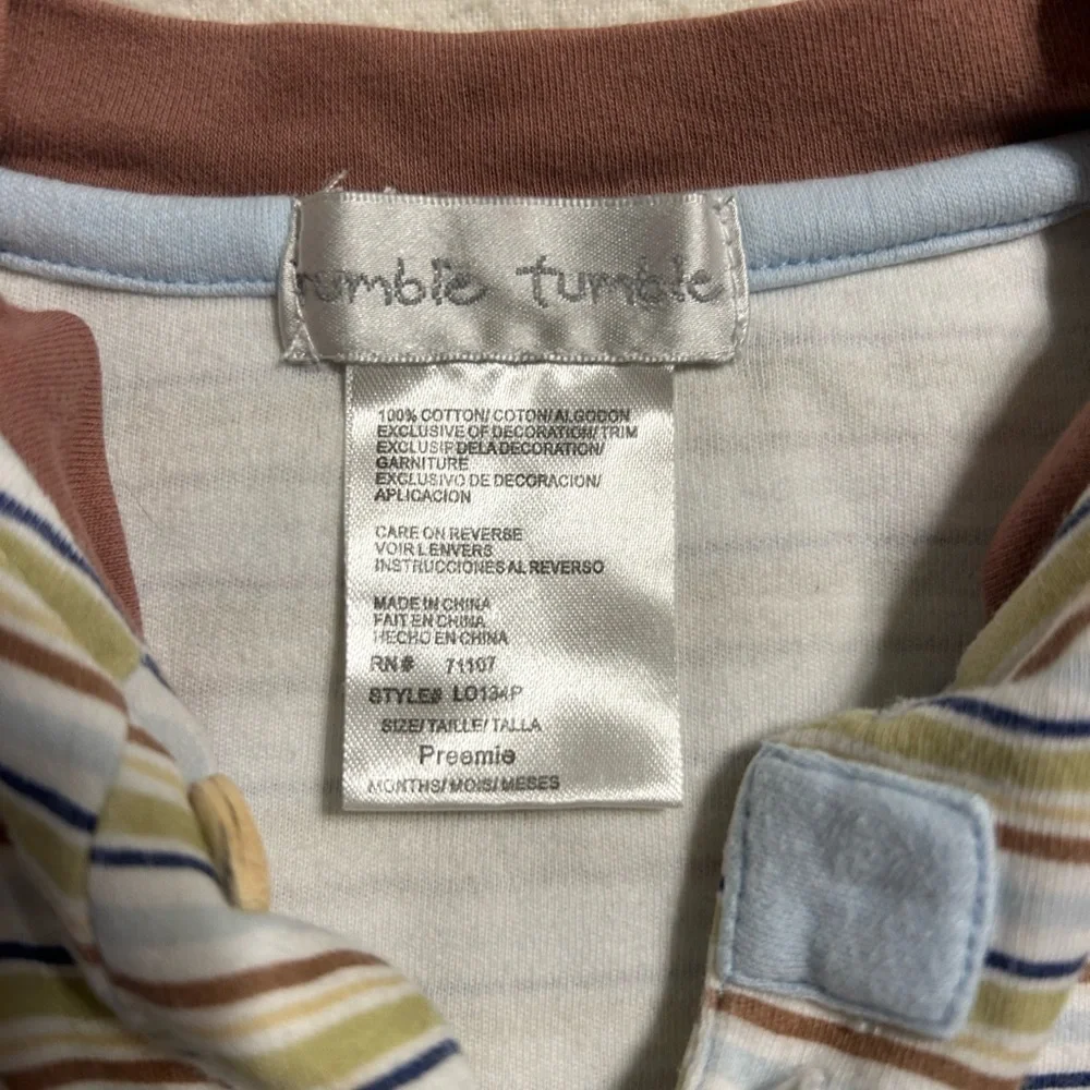 Striped Baby Romper with Monkey Patch‎